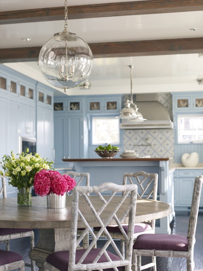 blue kitchen design 